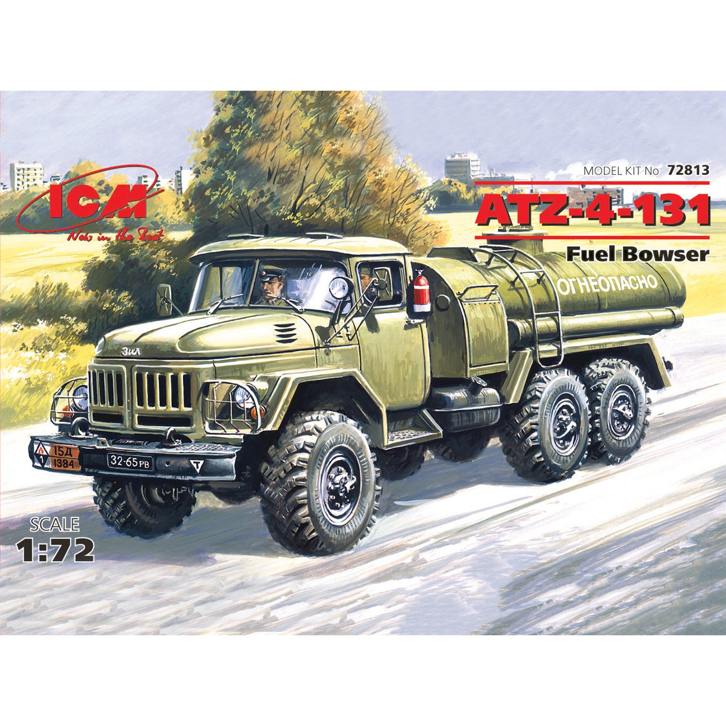 ICM 72813 Plastic model kit car 1:72 ATZ-4 131 Soviet fuel truck - kits models