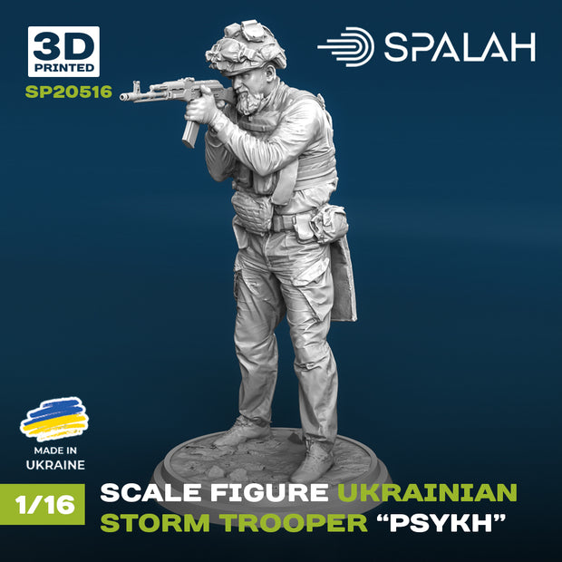 Spalah SP20516 Ukrainian storm trooper Psykh Scale Figure Model 1:16 | Detailed 3D Printed Resin Kit