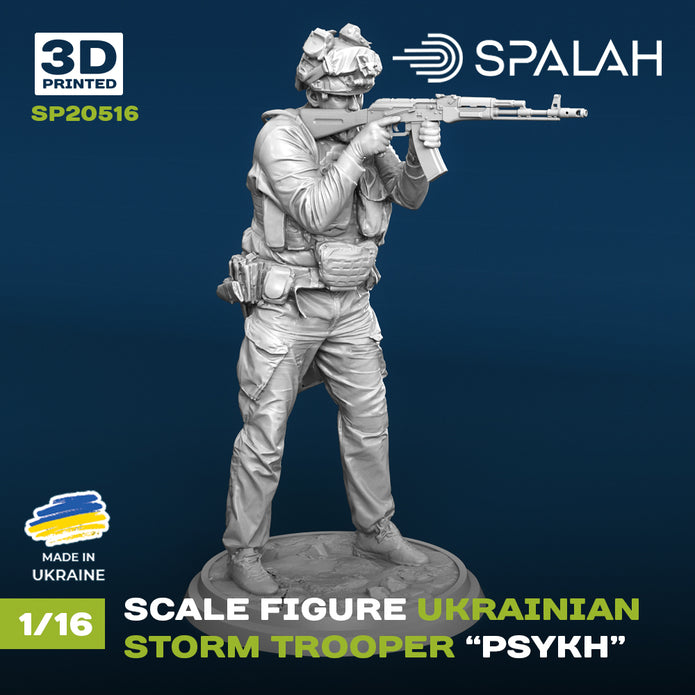 Spalah SP20516 Ukrainian storm trooper Psykh Scale Figure Model 1:16 | Detailed 3D Printed Resin Kit