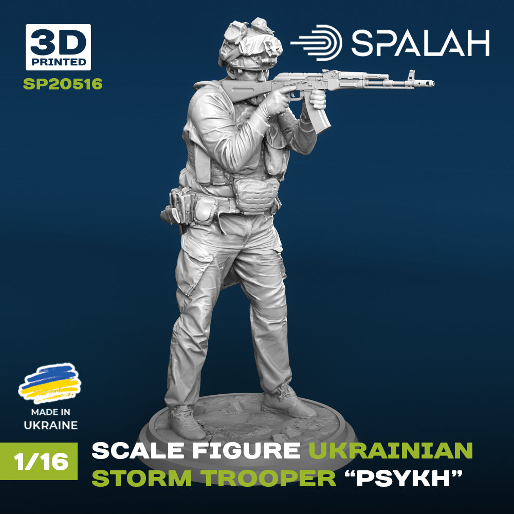 Spalah SP20516 Ukrainian storm trooper Psykh Scale Figure Model 1:16 | Detailed 3D Printed Resin Kit