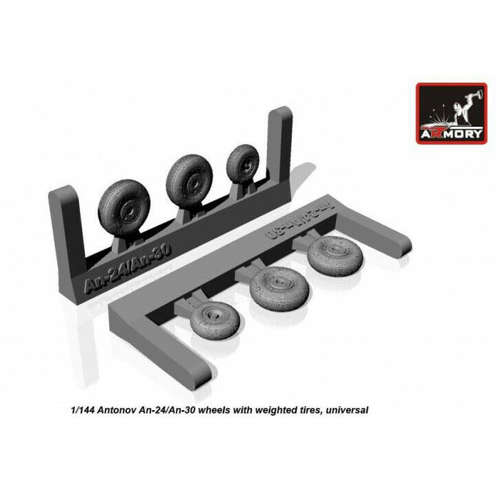 1/144 Antonov An-24 Coke / An-30 Clank wheels Scale 1:144 Armory Models AR AW14003