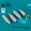 UB-32A-24 Rocket Launchers (4 pcs) (Mil Mi-24, Mi-8) (3D Printed) Scale 1:72 ResKit RS72-0453