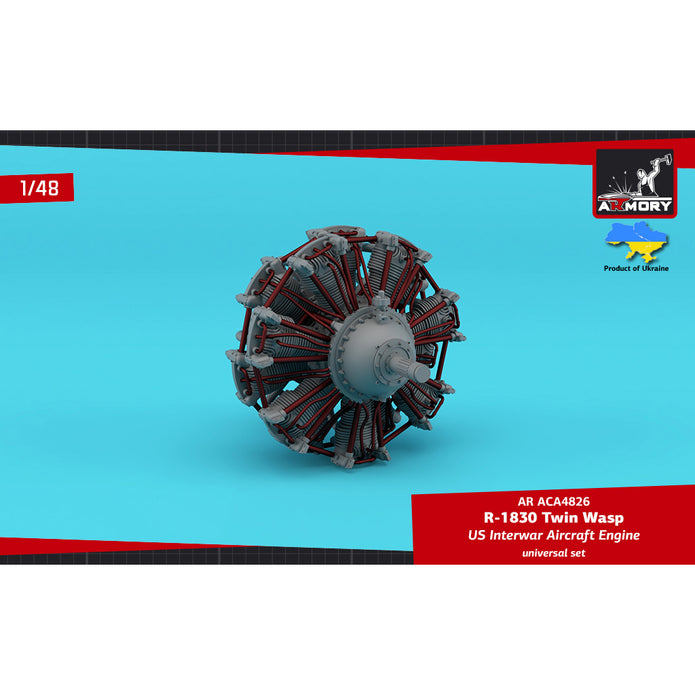 1/48 R-1830 Twin Wasp aircraft engine Scale 1:48 Armory Models AR ACA4826
