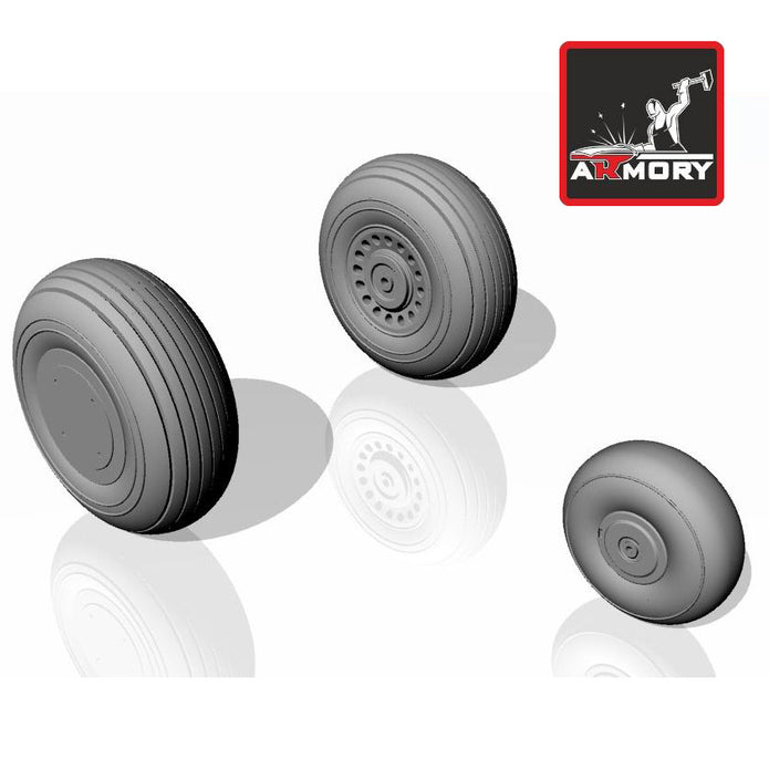 1/48 A-20G Boston wheels, late Scale 1:48 Armory Models AR AW48308