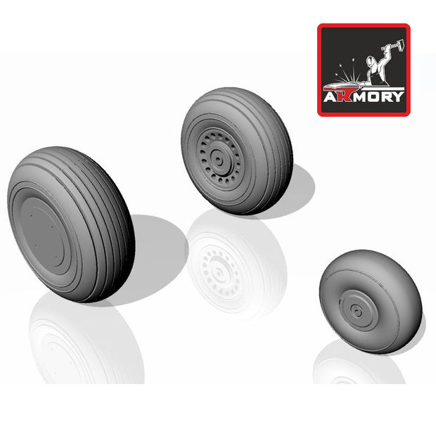 1/48 A-20G Boston wheels, late Scale 1:48 Armory Models AR AW48308