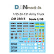 Decal for ZIL-131 airborne. 13 options Scale 1:35 DAN Models DM 35015