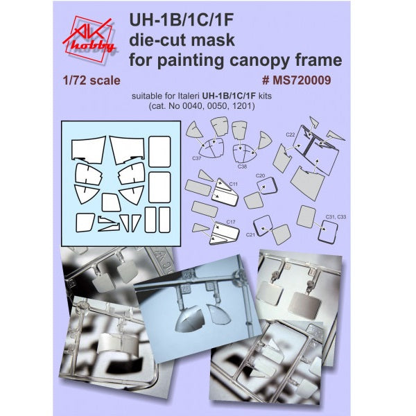 Painting Masks for model UH-1 (for Italeri) Scale 1:72 DAN Models MS720009