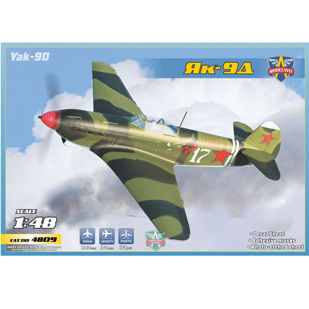 Modelsvit 4809 Plastic model aicraft kit Scale 1:48 Yakovlev Yak-9D