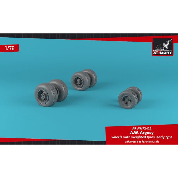 1/72 A.W. Argosy wheels w/ weighted tires, early version Scale 1:72 Armory Models AR AW72422