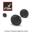 1/72 Junkers Ju 188 wheels w/ weighted tires Scale 1:72 Armory Models AR AW72203