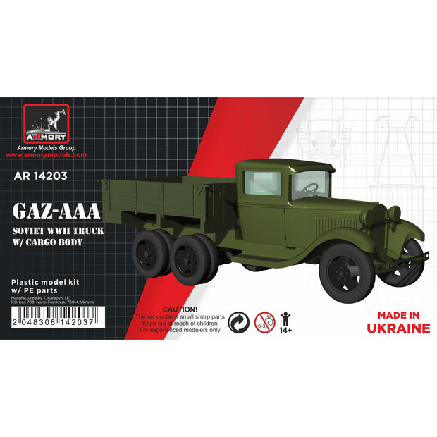1/144 GAZ-AAA Soviet WWII cargo truck Scale 1:144 Armory Models AR14203