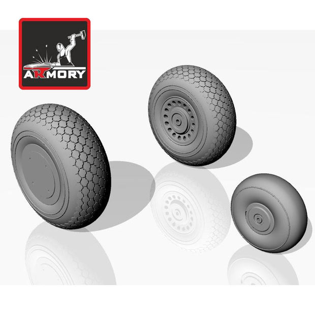 1/72 A-20C Boston wheels, mid Scale 1:72 Armory Models AR AW72302