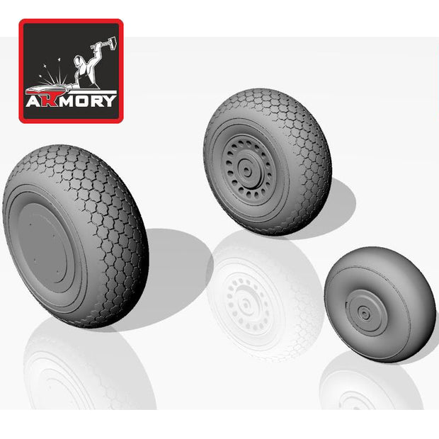 1/48 A-20C Boston wheels, mid Scale 1:48 Armory Models AR AW48307