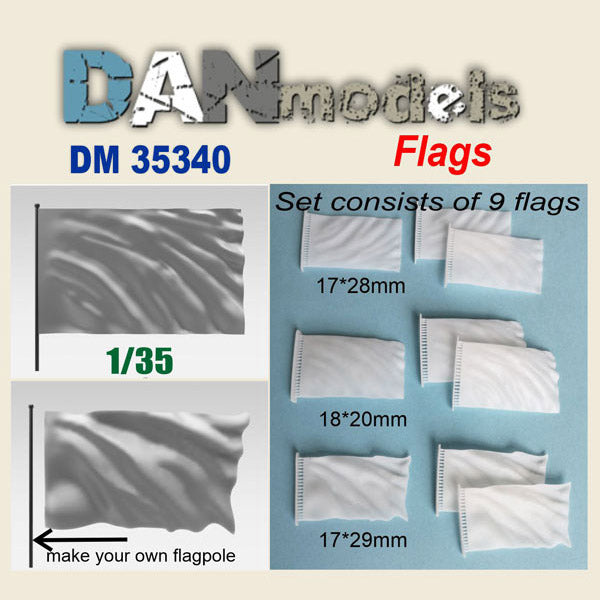 Flag. 3D printing. set - 9 flags Scale 1:35 DAN Models DM 35340