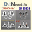 Material for dioramas. Chandeliers. Set 4 pcs. 3D printing Scale 1:35 DAN Models DM 35334