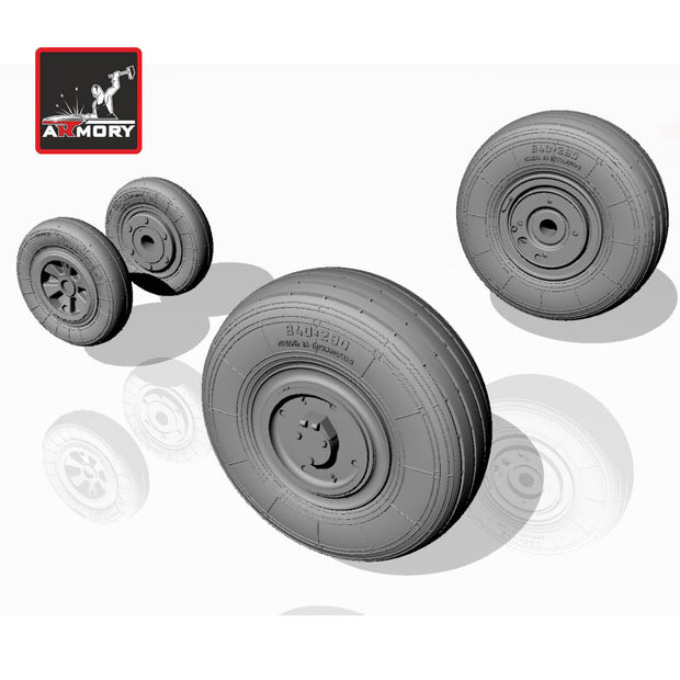 1/72 Mikoyan MiG-23, 23P(early) wheels Scale 1:72 Armory Models AR AW72014