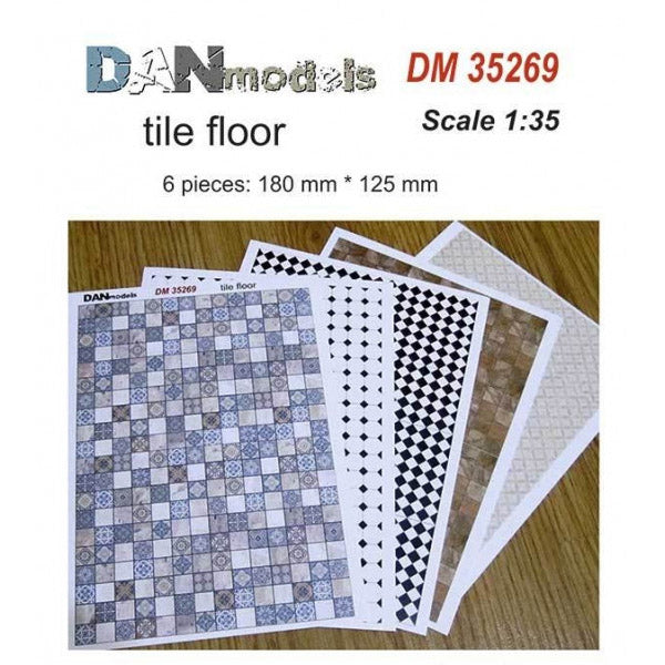 Material for dioramas - tiled floors. (print on cardboard) Scale 1:35 DAN Models DM 35269