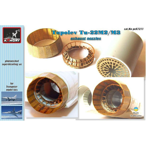 1/72 Tupolev Tu-22M2/M3 Backfire exhaust nozzles Scale 1:72 Armory Models AR peA7211