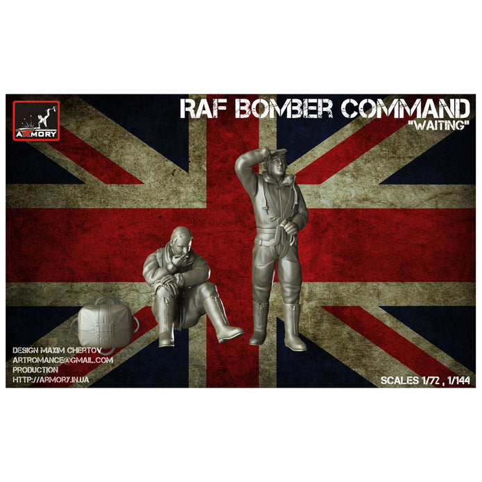 Waiting… - 1/144 RAF WWII crewmen in high altitude outfit Scale 1:144 Armory Models AR F1401c