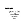 Plastic Beams 250x2.0 mm. 10 pcs Scale  DAN Models DM 013