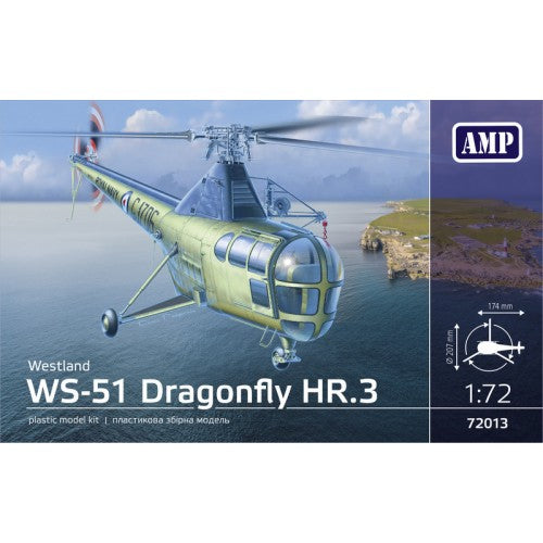 WS-51 Dragonfly HR/3 Royal Scale 1:72 AMP 72013 Plastic Model Helicopter Kit