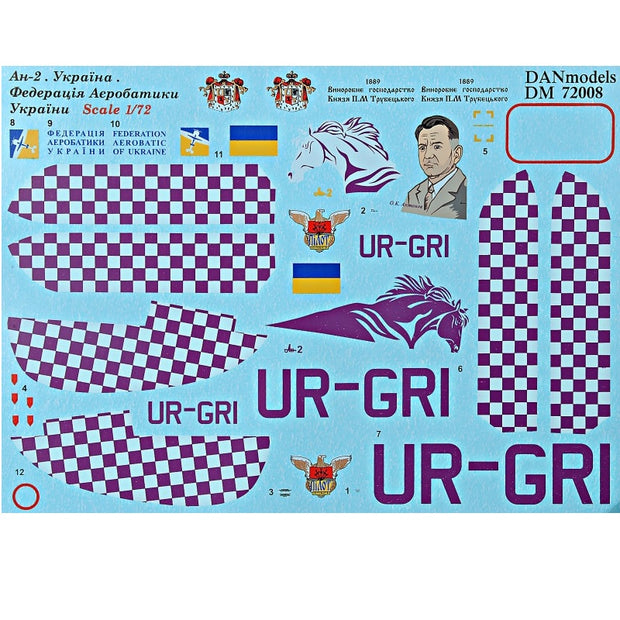 An-2. Ukraine. Aerobatics Federation of Ukraine. Scale 1:72 DAN Models DM 72008