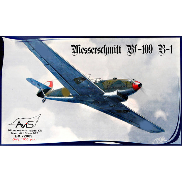 Messerschmitt Bf-109B-1 WWII German fighter, Aircraft Model Kit Scale 1:72 Avis AV72009