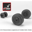 1/32 F-4 Phantom-II wheels w/ weighted tires, late Scale 1:32 Armory Models AR AW32308