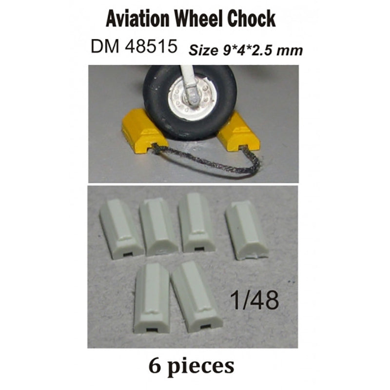 Aircraft locking pads, set No. 6 dimensions: length 9 mm, width 4 mm, height 2.5 mm. Resin Scale 1:48 DAN Models DM 48515