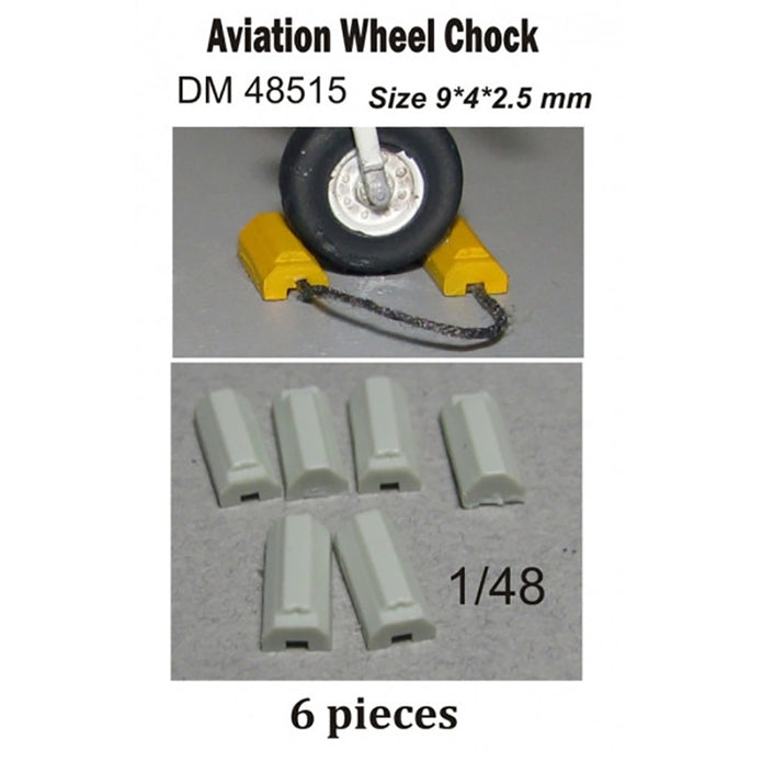 Aircraft locking pads, set No. 6 dimensions: length 9 mm, width 4 mm, height 2.5 mm. Resin Scale 1:48 DAN Models DM 48515