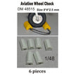 Aircraft locking pads, set No. 6 dimensions: length 9 mm, width 4 mm, height 2.5 mm. Resin Scale 1:48 DAN Models DM 48515