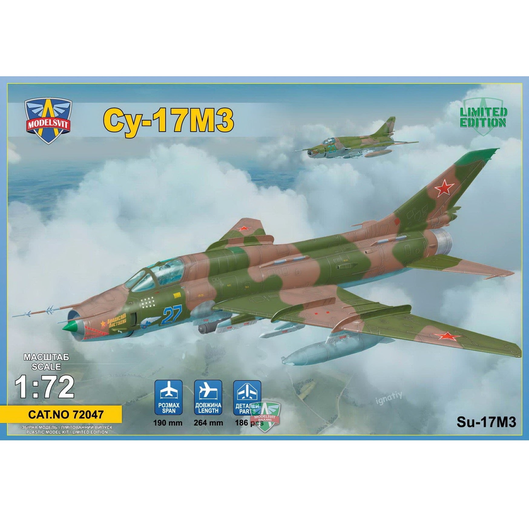 Modelsvit 72047 Plastic model aircraft kit Scale 1:72 SU-17M3