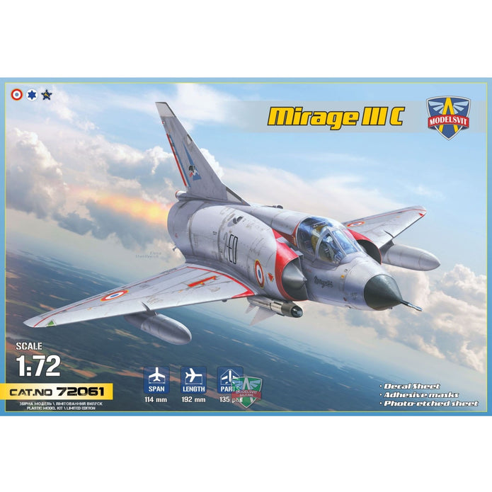 Modelsvit 72061 Plastic model aicraft kit Scale 1:72 Mirage III C