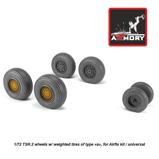 1/72 BAC TSR.2 wheels w/ weighted tires, type "a" (DL) Scale 1:72 Armory Models AR AW72414