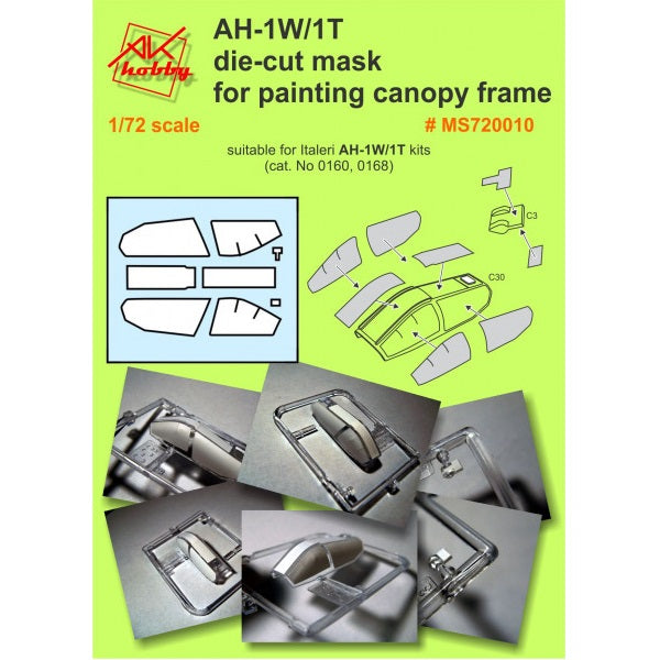 Painting Masks for model AH-1 (for Italeri) Scale 1:72 DAN Models MS720010