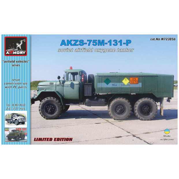 1/72 AKZS-75M-131-P soviet airfield oxygen tanker
on ZiL-131 chassis Scale 1:72 Armory Models AR M72305b