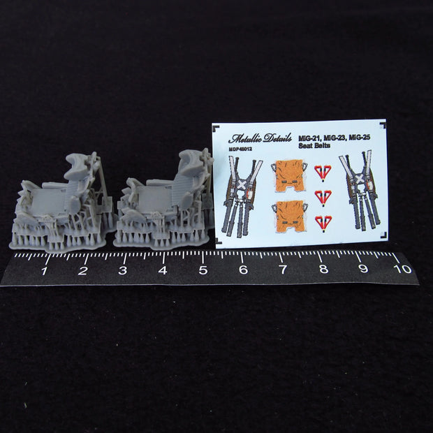 Ejection Seat KM-1M 2 pcs, Seats + 3D Decals (3D-Printed) Scale 1:48 Metallic Details MDR48259 - For Models Aircraft Kits