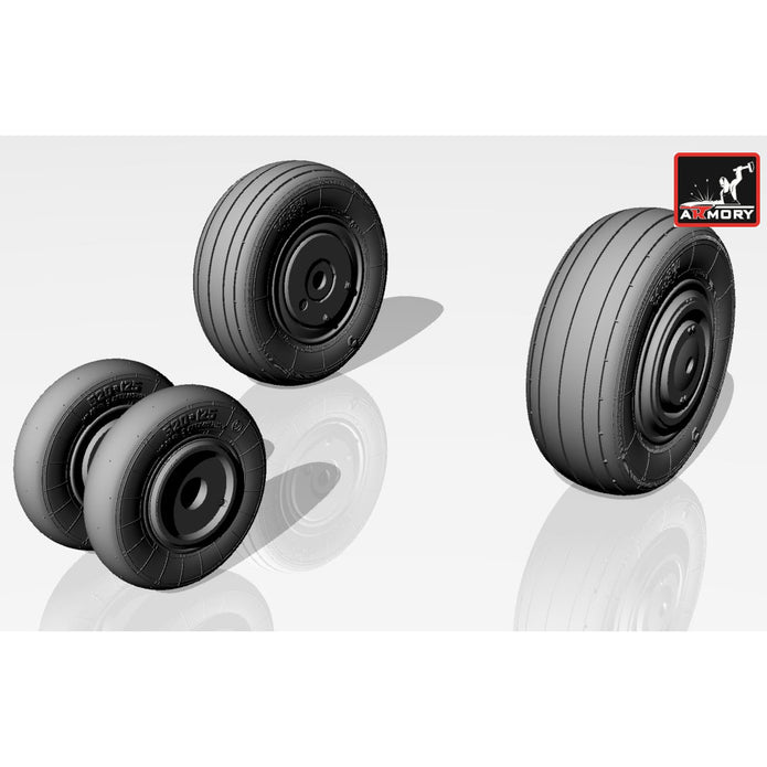 1/32 Mikoyan МiG-23S, M, MS, MF, U, UB wheels Scale 1:32 Armory Models AR AW32001