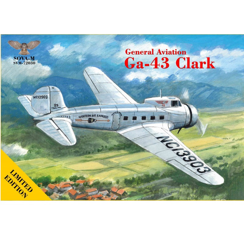 General Aviation Ga-43 Clark (USA), Aircraft Model Kit Scale 1:72 SOVA-M SVM 72030