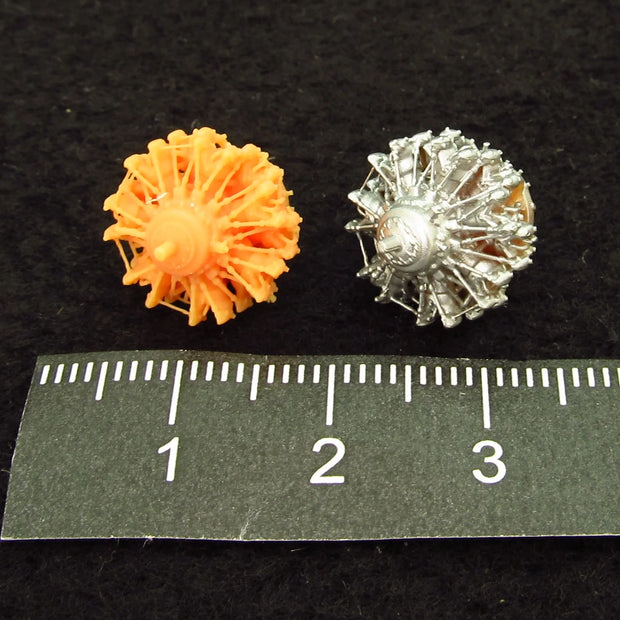 Gnome-Rhone 14M Engines Detailing set 2 pcs (3D-Printed) Scale 1:72 Metallic Details MDR72104 - For Aircraft Kit Model