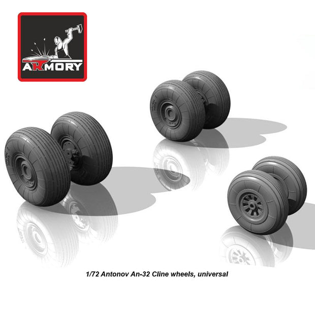 1/72 Antonov An-32 Cline wheels Scale 1:72 Armory Models AR AW72030