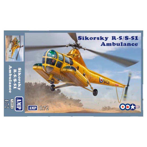Sikorsky R-5/S-51 Ambulance Scale 1:72 AMP 72012 Plastic Model Helicopter Kit