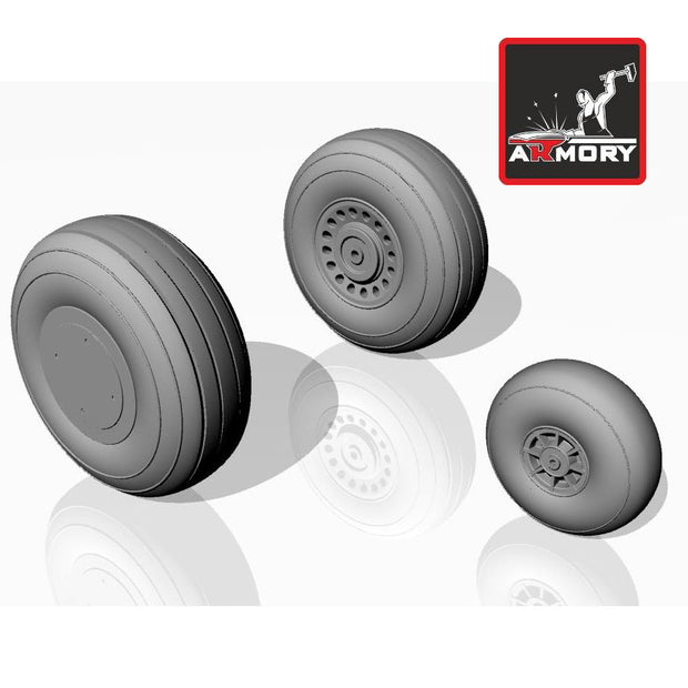 1/72 A-20A Boston wheels, early Scale 1:72 Armory Models AR AW72301