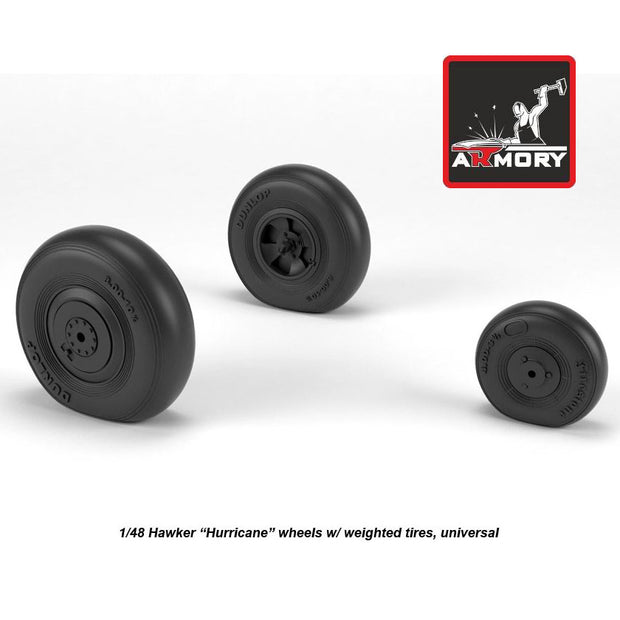 1/48 Hawker Hurricane wheels w/ weighted tires Scale 1:48 Armory Models AR AW48414