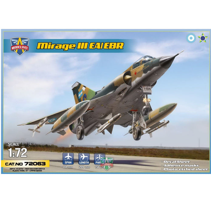 Modelsvit 72063 Plastic model aicraft kit Scale 1:72 Mirage III EA/EBR