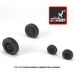 1/72 F-104A/C Starfighter wheels, w/ optional nose wheels, weighted Scale 1:72 Armory Models AR AW72320