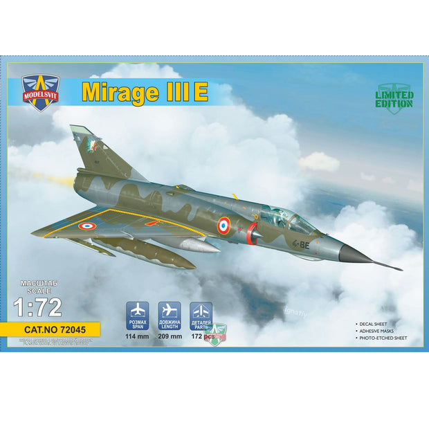 Modelsvit 72045 Plastic model aicraft kit Scale 1:72 Mirage IIIE fighter-bomber