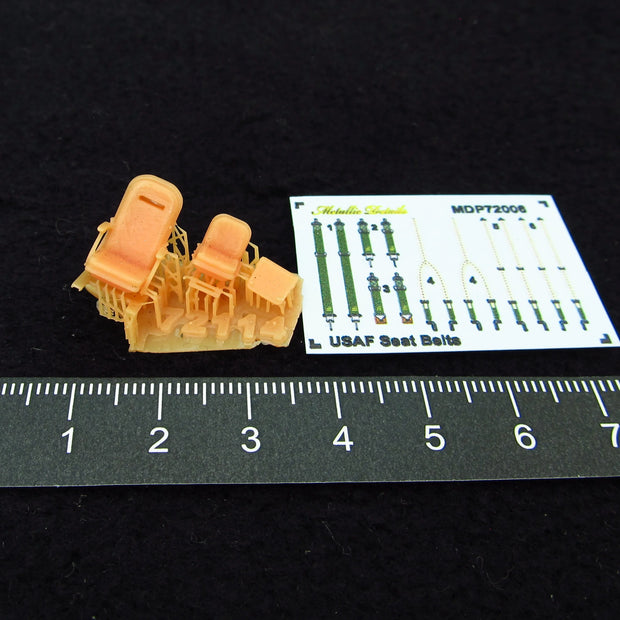 Martin B-26 Marauder, Seats + 3D Decals Detailing set 3 pcs (3D-Printed) Scale 1:72 Metallic Details MDR72114 - For Model Kits Aircraft