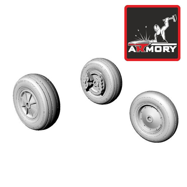 1/48 T-28 Trojan wheels Scale 1:48 Armory Models AR AW48301