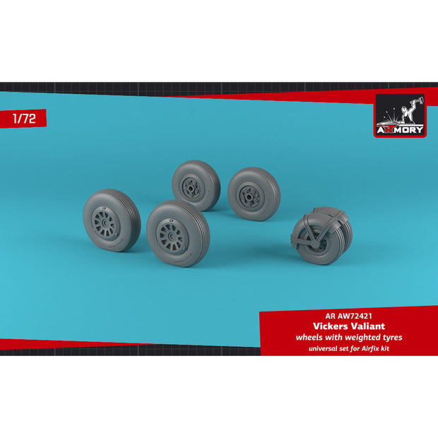 1/72 A.W. Valiant wheels w/ weighted tires Scale 1:72 Armory Models AR AW72421